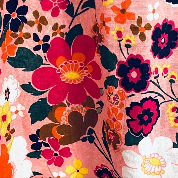 Altar'd State Pink Floral Higgins Dress Smocked Wide Straps Womens Sz S  NEW - Picture 9 of 15